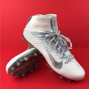 Nike Vapor Untouchable 2 Football Cleats White Silver Metallic